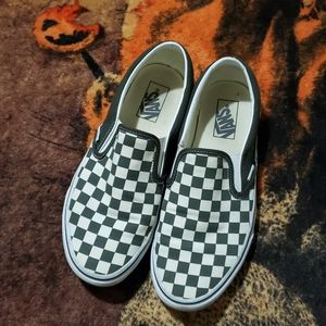 Checkered Green Vans